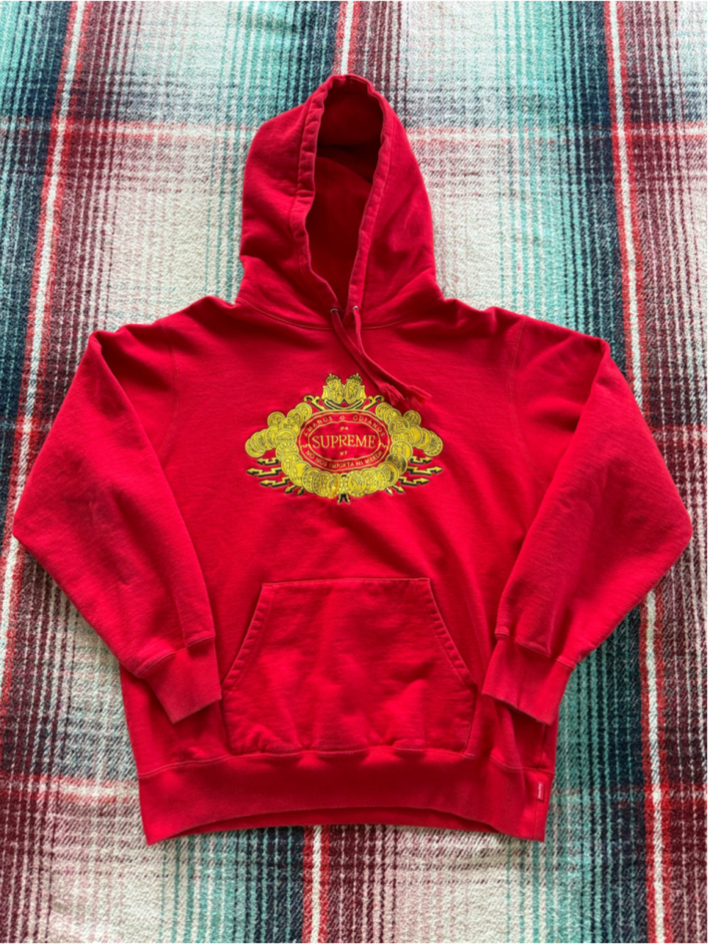 Supreme Red Crest Hoodie L